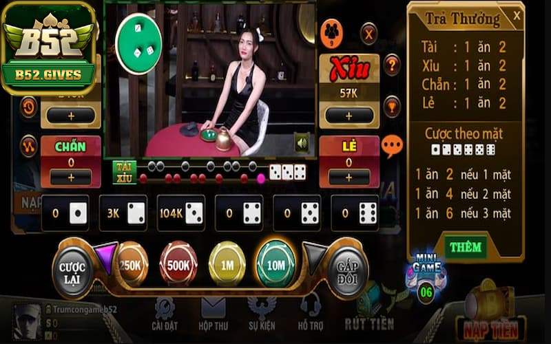 Tài xỉu Live Casino B52 CLub 